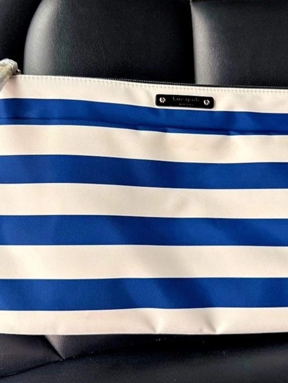 Kate Spade Striped Tote in Blue & White
